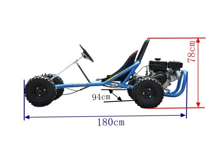 Adult Buggy 200cc 65hp In Blue Mj Motor 