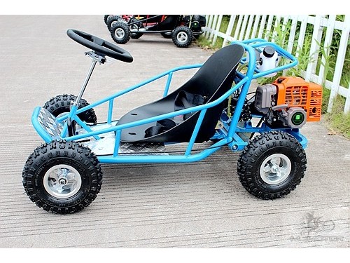 Brand New 49cc Mini Go Kart 4 Wheeler Kids 2 Stroke Buggy Quad Atv Blue